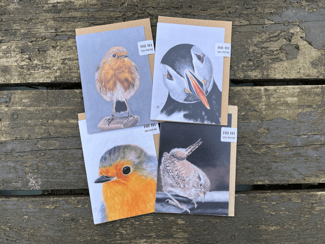 Animal Art Greetings Card Sets- A6