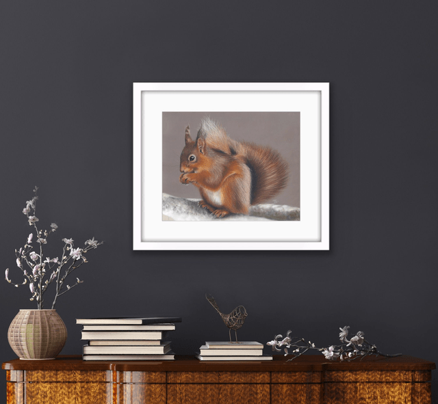 "Little Ears at Forest How" Limited edition Red Squirrel Print
