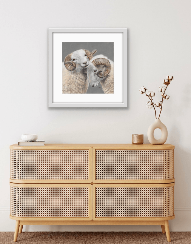 "Brotherly Love- White Faced Woodlands" Original Drawing